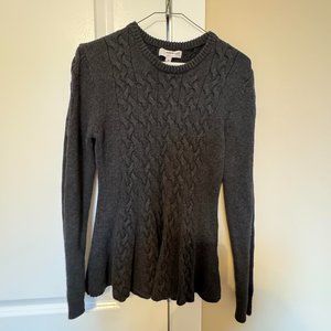 Jason Wu Long Sleeve Peplum Sweater